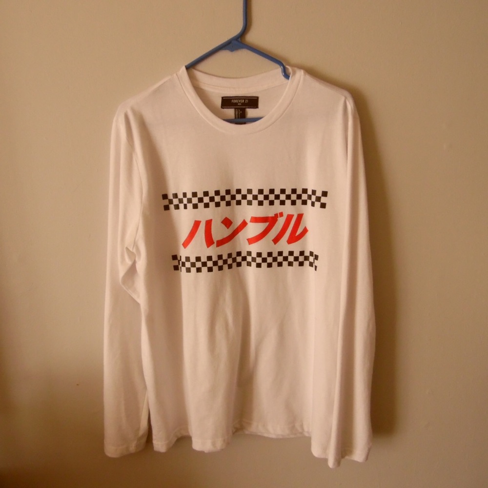 White long sleeve t-shirt